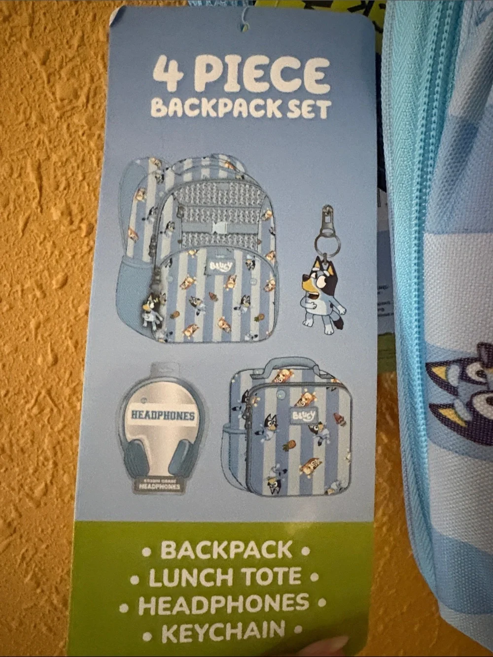 Bluey Kids Backpack with Cartoon Print and Matching Headphones